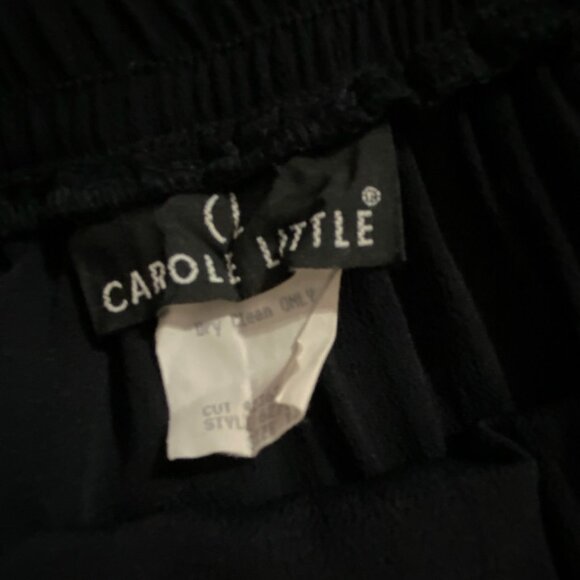 VTG CAROLE LITTLE Womens Black Tiered Maxi Skirt Size 12 Broomstick Goth Witchy - Picture 6 of 6